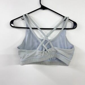 Lululemon Energy Bra Strappy Cross Back Sports Bra Size 10 Light Blue Athleisure